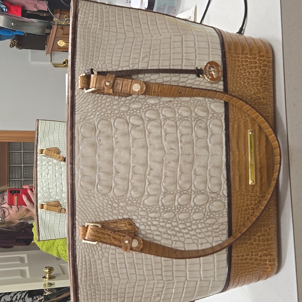 Brahmin Medium Asher structured style is polished & practical tote shoulder bag